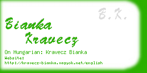 bianka kravecz business card